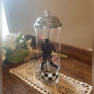 Elvis Presley Glass Straw Dispenser